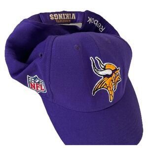 Reebok vikings Hat NFL on field hat strapback Minnesota Wool One Size